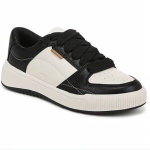 Dr. Scholls Women Ollie Black and White Sneakers- 7-NIB- Faux Leather